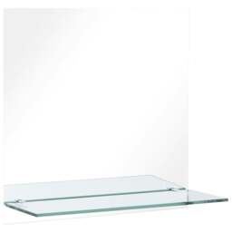 Rackhams Wall Mirror with Shelf 60x60 cm Tempered Glass - thumbnail 2