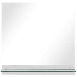 Rackhams Wall Mirror with Shelf 60x60 cm Tempered Glass - thumbnail 3