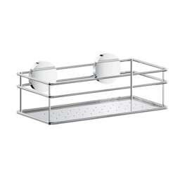 Rackhams Polished Chrome Stainless Steel Shower Basket Self Adhesive Wall Mounted - thumbnail 1