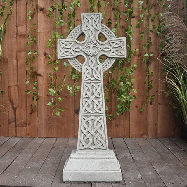 Rackhams Amazingly Detailed Large Celtic Cross Garden Ornament - image 1