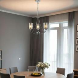 Rackhams Ashton 3-Light Polished Chrome Chandelier Ceiling Light