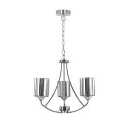 Rackhams Ashton 3-Light Polished Chrome Chandelier Ceiling Light - thumbnail 3