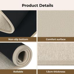 Rackhams Door Mat Non Slip Rubber Hallway Kitchen Floor Runner Rug Washable Woven - thumbnail 3
