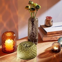 Rackhams LSA Dapple Tealight Holder Vase 7cm Woodland Green - 1 - Glass - Woodland Green - thumbnail 4