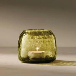 Rackhams LSA Dapple Tealight Holder Vase 7cm Woodland Green - 1 - Glass - Woodland Green - thumbnail 3
