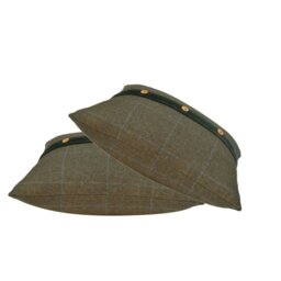 Rackhams Quinn Cushion Set of 2 - Green Olive Tartan & Green Velvet - thumbnail 3