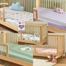 Rackhams - Cot Bed Fitted Sheet - Vine Mint - thumbnail 2