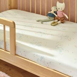 Rackhams - Cot Bed Fitted Sheet - Vine Mint - thumbnail 5