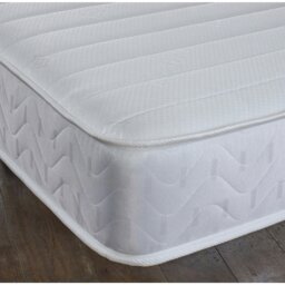 Rackhams Budget Memory Sprung Mattress - Quilted Cooltouch Straight Line Top Panel - White - 1 - 4ft6 Double Mattress (135cm x 190cm) - thumbnail 3