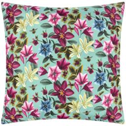 Rackhams Nature Midnight Garden Birds Outdoor Cushion Cover - Aqua - One Size - Aqua - 100% Polyester - thumbnail 2