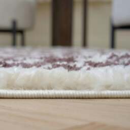 Rackhams Moodi Shaggy Purple Mosscheck Rug - Ø 120 cm - thumbnail 6