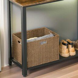 Rackhams Industrial Rustic Console Table With 2 Shelves - thumbnail 4