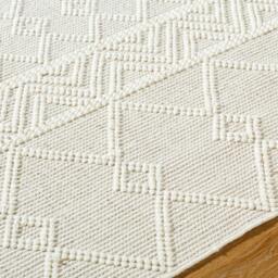 Rackhams Hygge-Hand Woven Cream Wool Global Rug - 91 x 152 cm - thumbnail 3