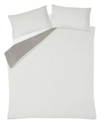 Rackhams Luxury Super Soft & Reversible Teddy Fleece Duvet Cover and Pillowcase - Double - thumbnail 2