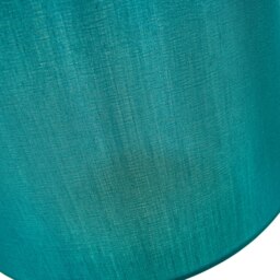 "Rackhams Traditionally Designed Small 8"" Drum Lamp Shade in Unique Teal Faux Silk Fabric" - thumbnail 4