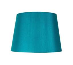 "Rackhams Traditionally Designed Small 8"" Drum Lamp Shade in Unique Teal Faux Silk Fabric"