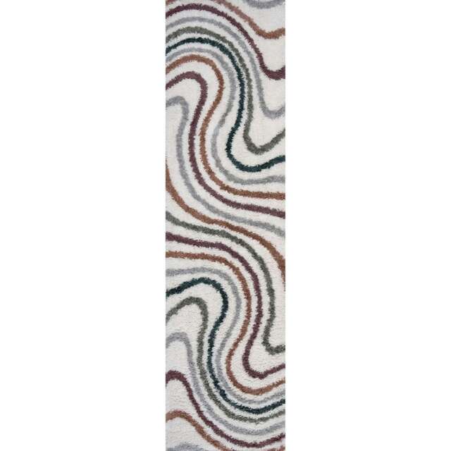 Rackhams Moodi Shaggy Multicolour Mirage Rug - 80X300 cm - image 1