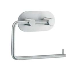 Rackhams Brushed Stainless Steel Toilet Roll Holder Self Adhesive Bathroom Wall Mounted