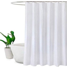 Rackhams Shower Curtain Polyester White