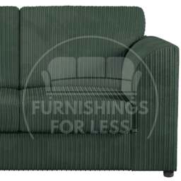 Rackhams Luxor Cord Fabric 4 Seater Corner Sofa Full Back - Orange - Right Hand Facing - thumbnail 5
