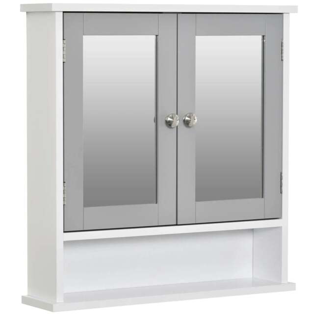 Rackhams Bathroom Wall Storage Cabinet - Grey - image 1