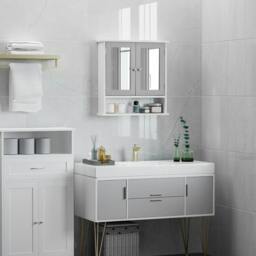Rackhams Bathroom Wall Storage Cabinet - Grey - thumbnail 5