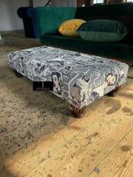 Rackhams Marilyn Monroe printed fabric  Footstool Bench - Length 60 inches, width 18 inches, height 12.5 inches (dependent upon legs) - thumbnail 1
