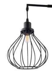 Rackhams Modern Industrial Black 3-Head Floor Lamp with Lantern Style Shade - Black - One Size - thumbnail 6