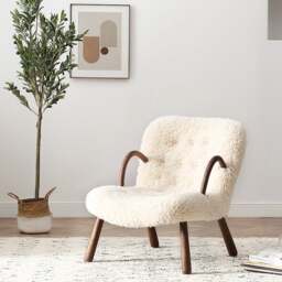 Rackhams Philip Arc Sheepskin Armchair And Ottoman - Yes - thumbnail 2