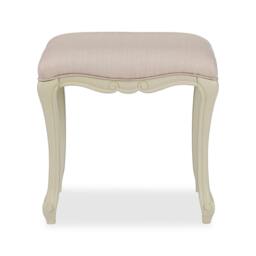 Rackhams Juliette Upholstered Stool French Dressing Table Seat Assembled - Champagne, Cream - thumbnail 3