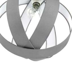 Rackhams Modern Grey Faux Silk Fabric Cocoon Globe Design Ceiling Pendant Light Shade - thumbnail 3