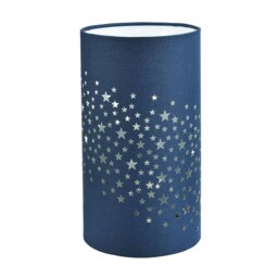 Rackhams Modern Stars Decorated Children/Kids Midnight Blue Cotton Bedside Table Light - thumbnail 3