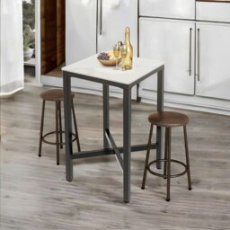 Rackhams Industrial Tall Square Bar Table White - thumbnail 5
