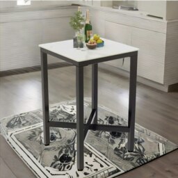 Rackhams Industrial Tall Square Bar Table White - thumbnail 2