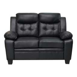 Rackhams Aura Leather 3+2 Seater Sofa in Black - 3 Seater & 2 Seater Set - thumbnail 4