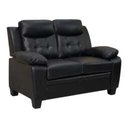 Rackhams Aura Leather 3+2 Seater Sofa in Black - 3 Seater & 2 Seater Set - thumbnail 5
