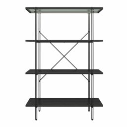 Rackhams Wainwright Bookcase with 4 Shelves Black Oak - Black - thumbnail 1