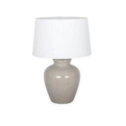 Rackhams Bethany Dove Grey Crackle Ceramic Table Lamp with Cream Shade - thumbnail 2