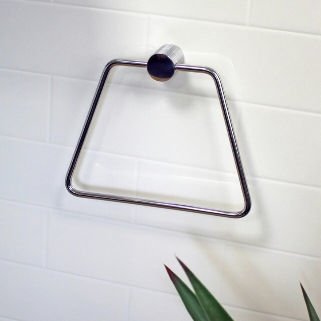 Rackhams Vitality Chrome Stainless Steel Wall Mounted Towel Ring - image 1