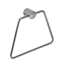 Rackhams Vitality Chrome Stainless Steel Wall Mounted Towel Ring - thumbnail 4