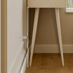 Rackhams Aisha Slimline Dressing Table For Narrow Space, Cream - 60CM - With Stool - thumbnail 6