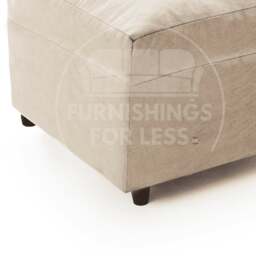 Rackhams Casper Chenille Fabric Footstool - Beige - thumbnail 2