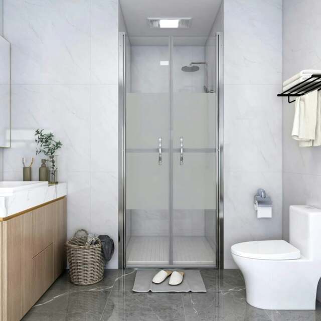 Rackhams Shower Door Half Frosted ESG 96x190 cm