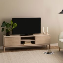 Rackhams Linley 2 Door TV Unit in White Oak - 1 - thumbnail 5