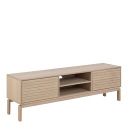 Rackhams Linley 2 Door TV Unit in White Oak - 1