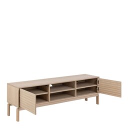 Rackhams Linley 2 Door TV Unit in White Oak - 1 - thumbnail 4