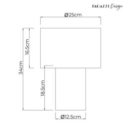 Rackhams Leora White Table Lamp - thumbnail 6
