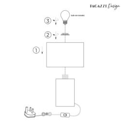 Rackhams Leora White Table Lamp - thumbnail 5