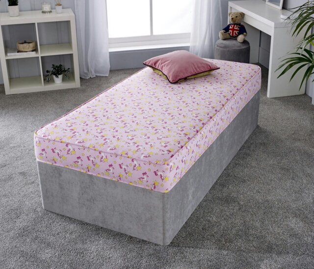 "Rackhams Kids Range Pink Unicorn Mattress - 6.5"" Deep, Soft Quilted Sleep Surface - Pink - 1 - European Single Mattress (90cm x 200cm)" - image 1