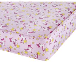 "Rackhams Kids Range Pink Unicorn Mattress - 6.5"" Deep, Soft Quilted Sleep Surface - Pink - 1 - European Single Mattress (90cm x 200cm)" - thumbnail 3